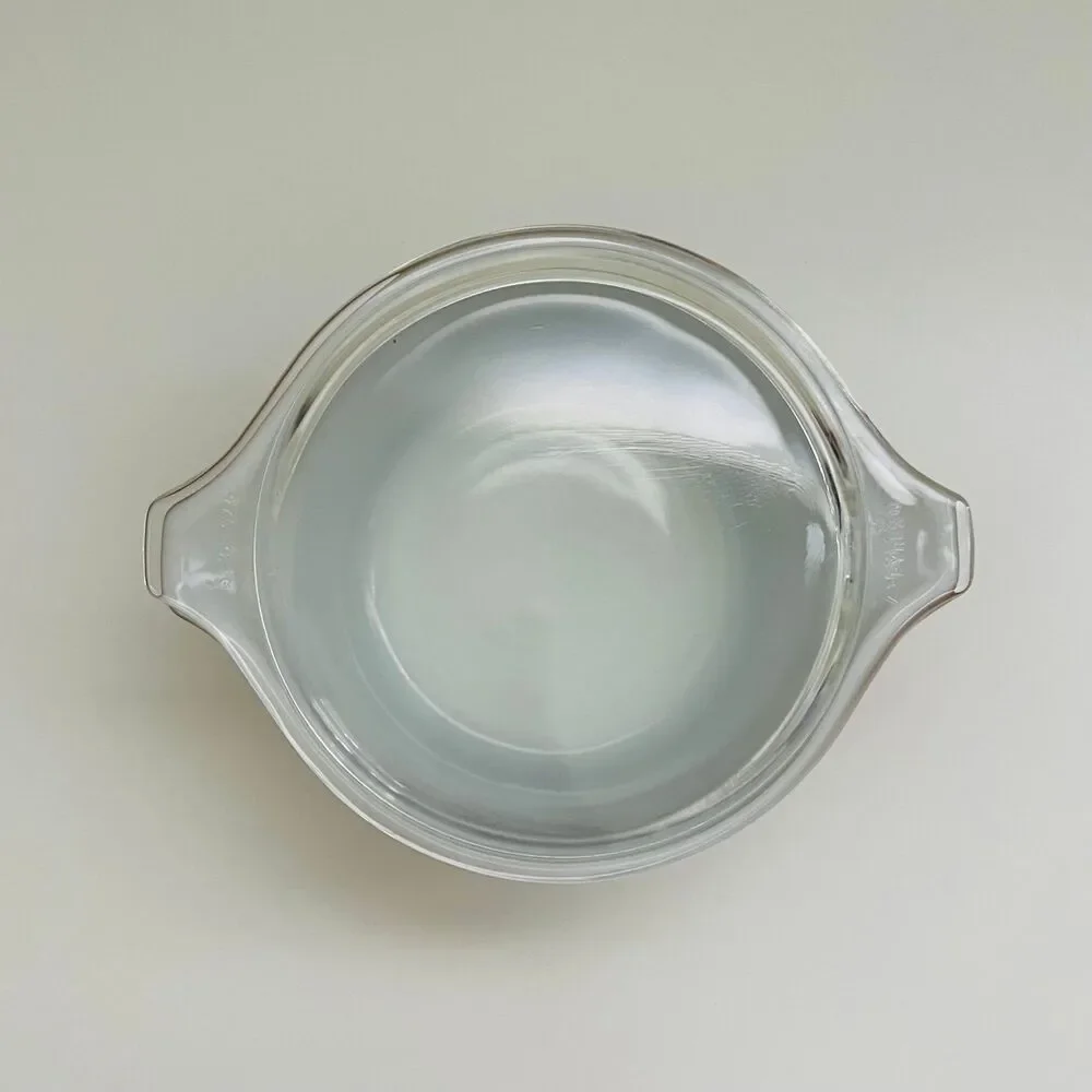 PYREX Brown White Woodland 473-B Casserole Dish 1 Qt With Lid